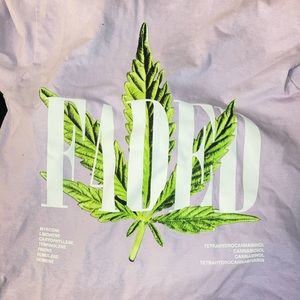 Fashion nova canabis tee (size medium) (pink) worm 1-2 times